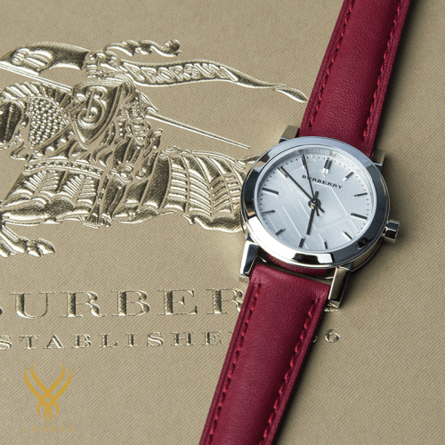 Burberry The City Silver Dial Red Strap Watch for Women - BU9232 Buy Now By Burberry