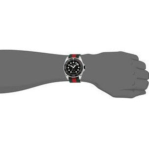Shop Gucci Dive Black Dial Red & Green Nylon Strap Watch For Men - YA136209 in USA