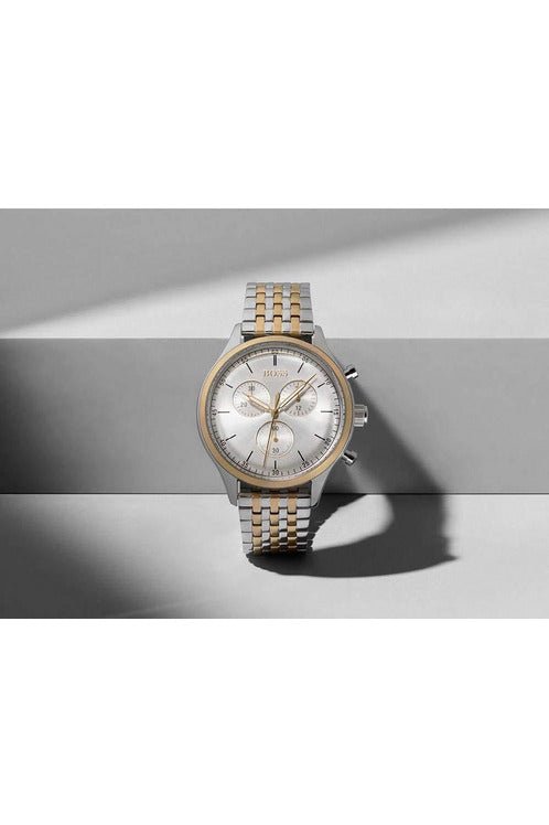 Hugo Boss Companion Silver Dial Two Tone Mesh Bracelet Watch for Men - 1513654 Buy Now By Hugo Boss