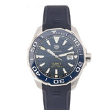 Tag Heuer Aquaracer Calibre 5 Automatic Blue Dial Blue Rubber Strap Watch for Men - WAY201B.FT6150