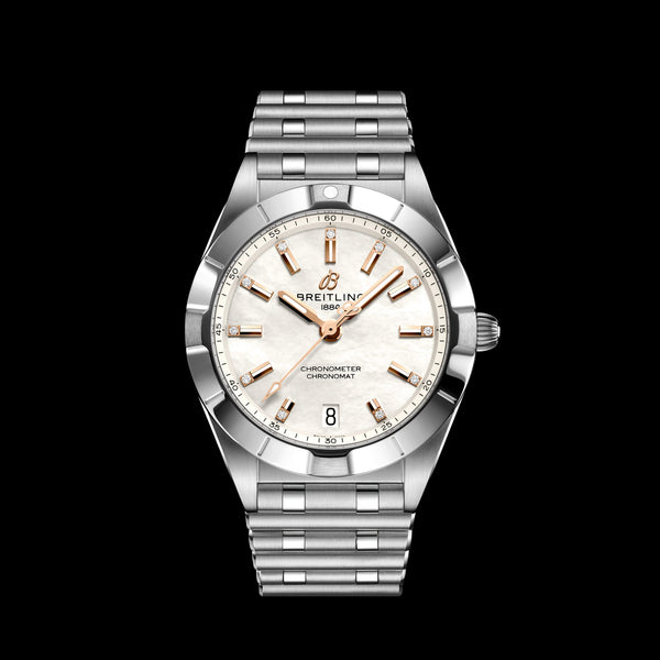 Breitling Chronomat 32 Mother of Pearl Dial Silver Steel Strap Watch for Women - A77310101A4A1