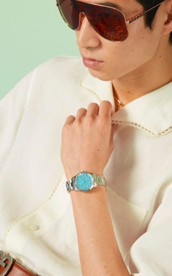 Shop Gucci G Timeless Quartz Turquoise Dial Silver Steel Strap Unisex Watch - YA1265044 in USA