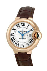 Shop Cartier Ballon Bleu De Cartier Silver Dial Brown Leather Strap Watch for Women - W6920097 in USA