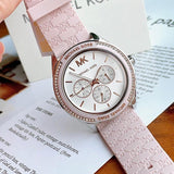 Michael Kors Jessa Quartz Silver Dial Pink Silicone Strap Watch For Women - MK7268 Buy Now By Michael Kors