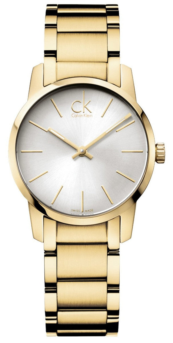 Calvin Klein City White Dial Gold Steel Strap Watch for Women - K2G23546 Buy Now By Calvin Klein