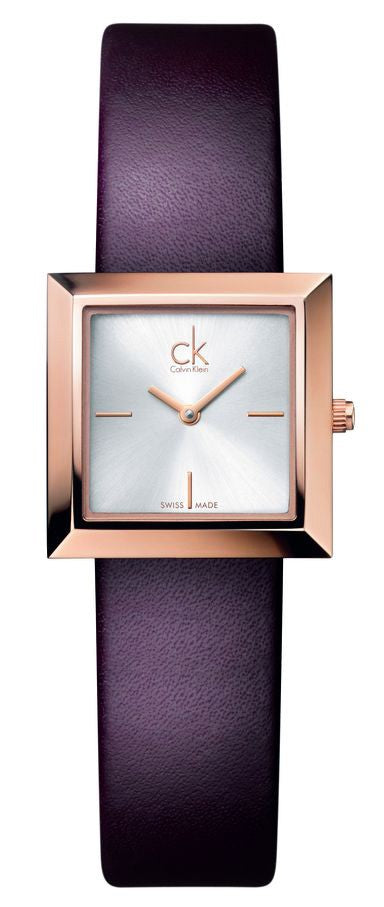 Calvin Klein Mark White Dial Brown Leather Strap Watch for Women - K3R236G6 Buy Now By Calvin Klein