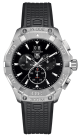 Tag Heuer Aquaracer Chronograph Black Dial Black Rubber Strap Watch for Men - CAY1110.FT6041 Buy Now By Tag Heuer