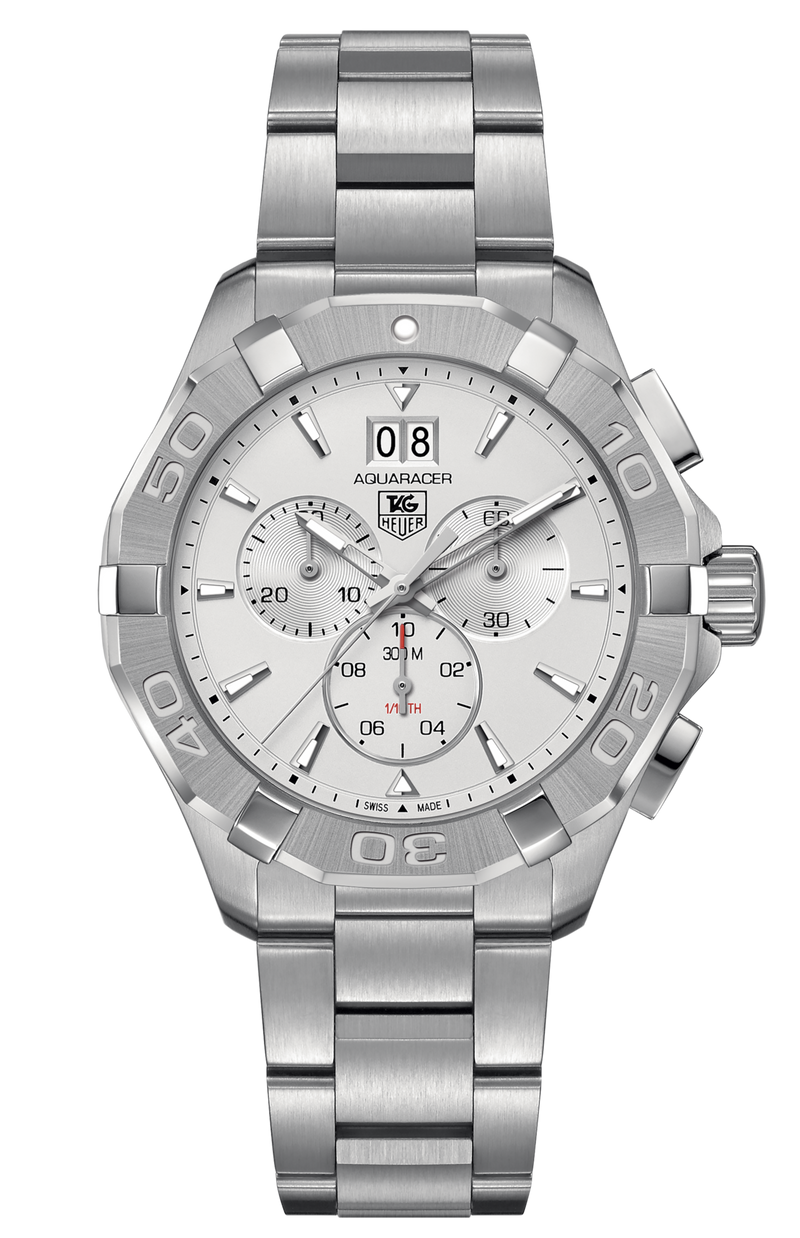 Tag Heuer Aquaracer White Dial Silver Steel Strap Watch for Men - CAY1111.BA0927 Buy Now By Tag Heuer