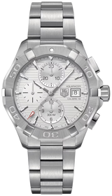 Tag Heuer Aquaracer Caliber 16 Automatic Chronograph White Dial Silver Steel Strap Watch for Men - CAY2111.BA0927 Buy Now By Tag Heuer