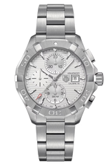 Tag Heuer Aquaracer Caliber 16 Automatic Chronograph White Dial Silver Steel Strap Watch for Men - CAY2111.BA0927 Buy Now By Tag Heuer