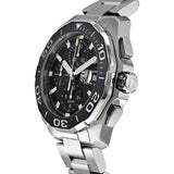 Shop Tag Heuer Aquaracer Calibre 16 Day-Date Black Dial Silver Steel Strap Watch for Men - CAY211A.BA0927 in USA