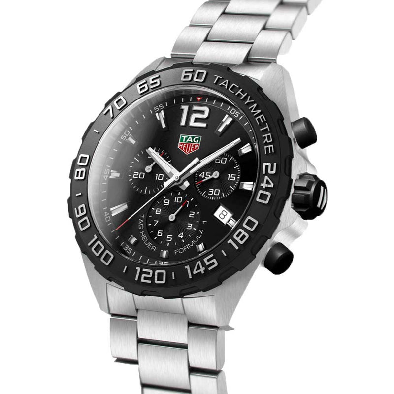 Tag Heuer Formula 1 Chronograph Black Dial Silver Steel Strap Watch for Men - CAZ1010.BA0842 Buy Now By Tag Heuer
