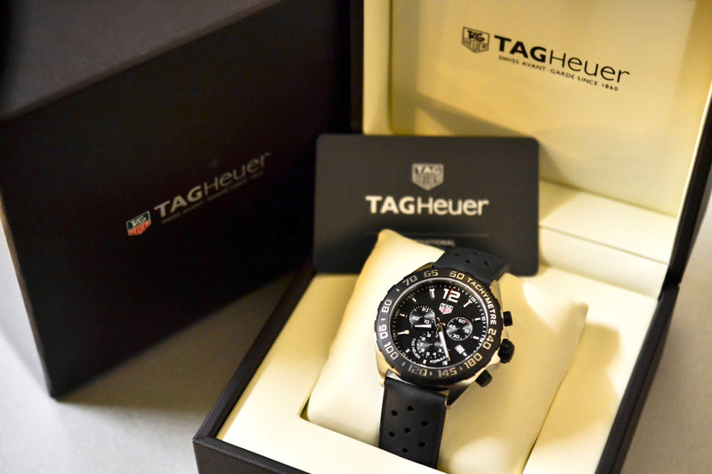 Tag Heuer Formula 1 Black Dial Black Leather Strap Watch for Men - CAZ1010.FT8024 Buy Now By Tag Heuer
