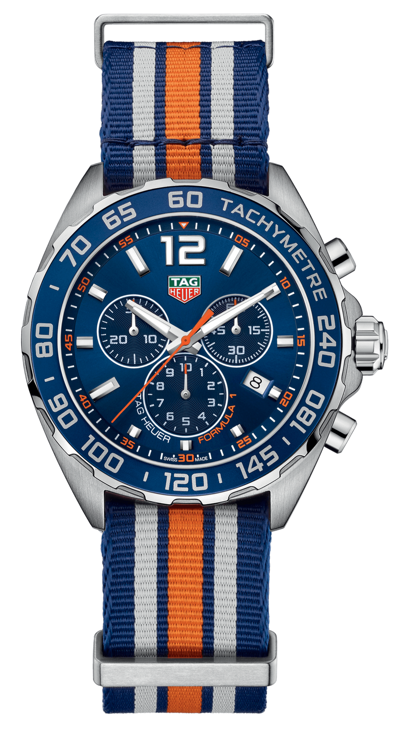 Tag Heuer Formula 1 Chronograph 43mm Blue Dial NATO Strap Watch for Men - CAZ1014.FC8196 Buy Now By Tag Heuer