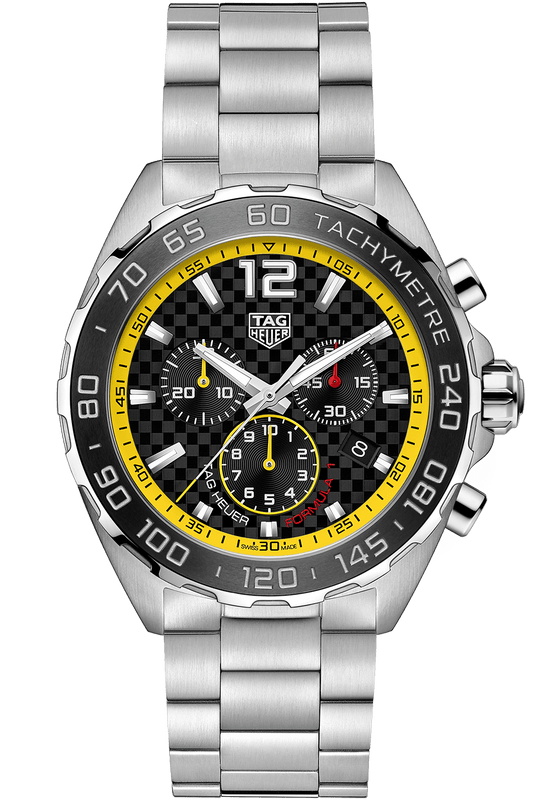 Tag Heuer Formula 1 Chronograph Black Dial Silver Steel Strap Watch for Men- CAZ101AC.BA0842