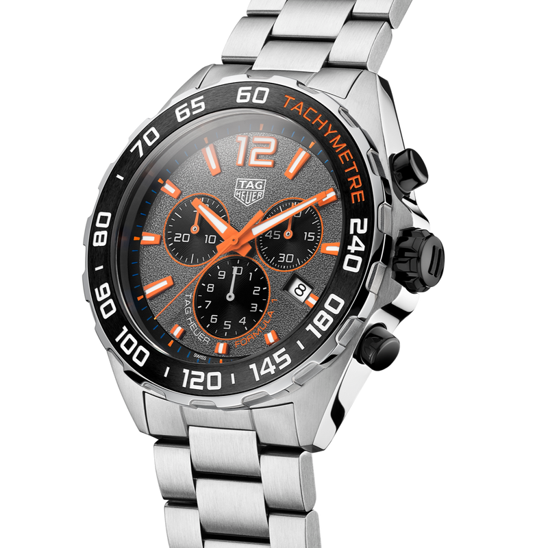 Shop Tag Heuer Formula 1 Chronograph Ceramic Black Dial Silver Steel Strap Watch for Men - CAZ101AH.BA0842 in USA