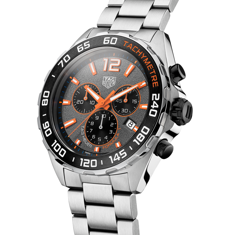 Shop Tag Heuer Formula 1 Chronograph Ceramic Black Dial Silver Steel Strap Watch for Men - CAZ101AH.BA0842 in USA