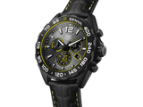 Tag Heuer Formula 1 Chronograph Senna Black Dial Black Leather Strap Watch for Men - CAZ101AJ.FC6487 Buy Now By Tag Heuer