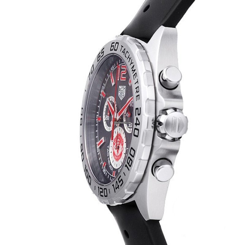 Tag Heuer Formula 1 Manchester United Special Edition Grey Dial Black Silicone Strap Watch for Men - CAZ101M.FT8024 Buy Now By Tag Heuer