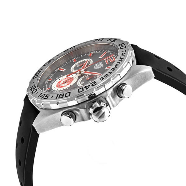 Tag Heuer Formula 1 Manchester United Special Edition Grey Dial Black Silicone Strap Watch for Men - CAZ101M.FT8024 Buy Now By Tag Heuer