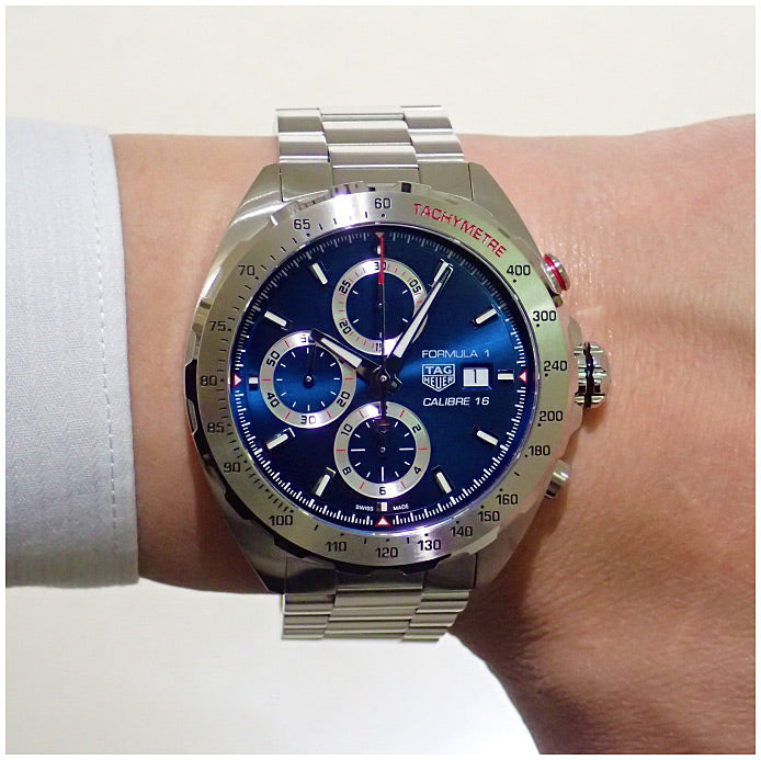 Shop Tag Heuer Formula 1 Automatic Chronograph Blue Dial Silver Strap Watch for Men - CAZ2015.BA0876 in USA