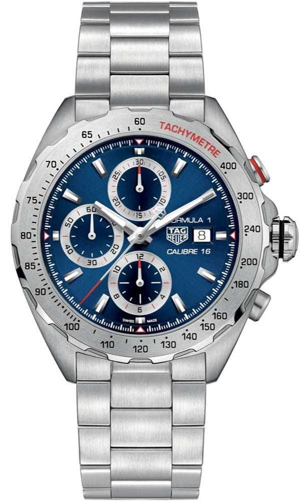 Shop Tag Heuer Formula 1 Automatic Chronograph Blue Dial Silver Strap Watch for Men - CAZ2015.BA0876 in USA