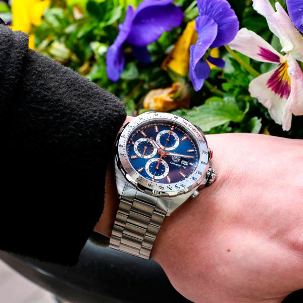 Shop Tag Heuer Formula 1 Automatic Chronograph Blue Dial Silver Strap Watch for Men - CAZ2015.BA0876 in USA