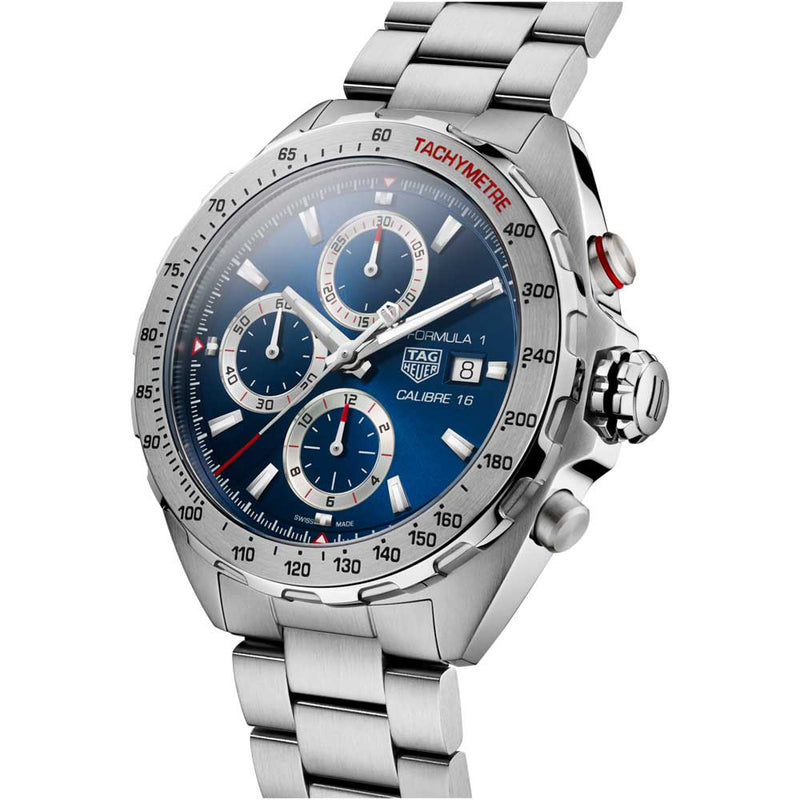 Shop Tag Heuer Formula 1 Automatic Chronograph Blue Dial Silver Strap Watch for Men - CAZ2015.BA0876 in USA
