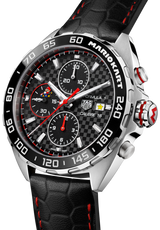 Shop Tag Heuer Formula 1 Mario Kart Chronograph Black Dial Black Leather Strap Watch for Men - CAZ201E.FC6517 in USA