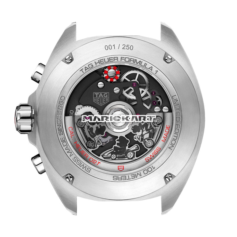 Shop Tag Heuer Formula 1 Mario Kart Chronograph Tourbillion Black Dial Black Leather Strap Watch for Men - CAZ5080.FC6517 in USA