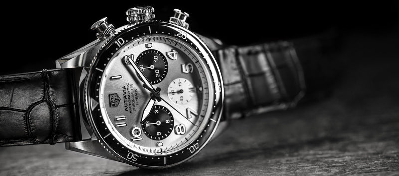 Tag Heuer Autavia Chronometer Flyback Chronograph Silver Dial Black Leather Strap Watch for Men - CBE511B.FC8279 Buy Now By Tag Heuer