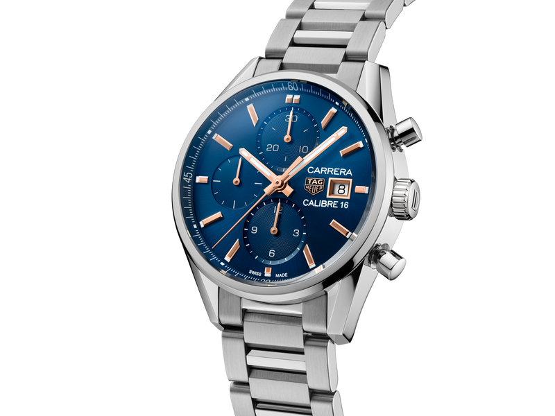 Tag Heuer Carrera Automatic Chronograph Blue Dial Silver Steel Strap Watch for Men - CBK2115.BA0715 Buy Now By Tag Heuer