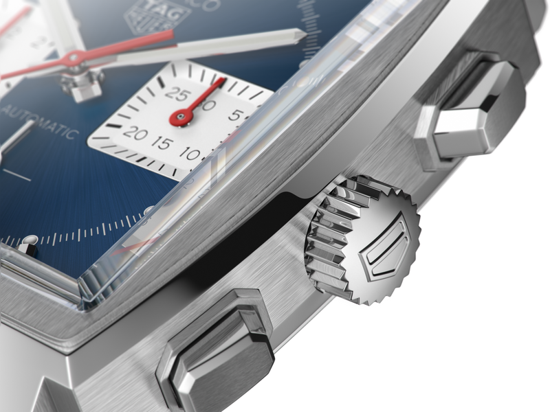 Tag Heuer Monaco Automatic Chronograph Blue Dial Silver Steel Strap Watch for Men - CBL2111.BA0644 Buy Now By Tag Heuer