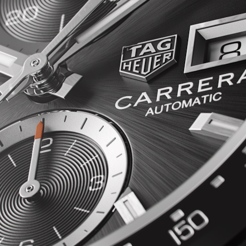 Tag Heuer Carrera Automatic Chronograph Black Dial Silver Steel Strap Watch for Men - CBM2110.BA0651 Buy Now By Tag Heuer