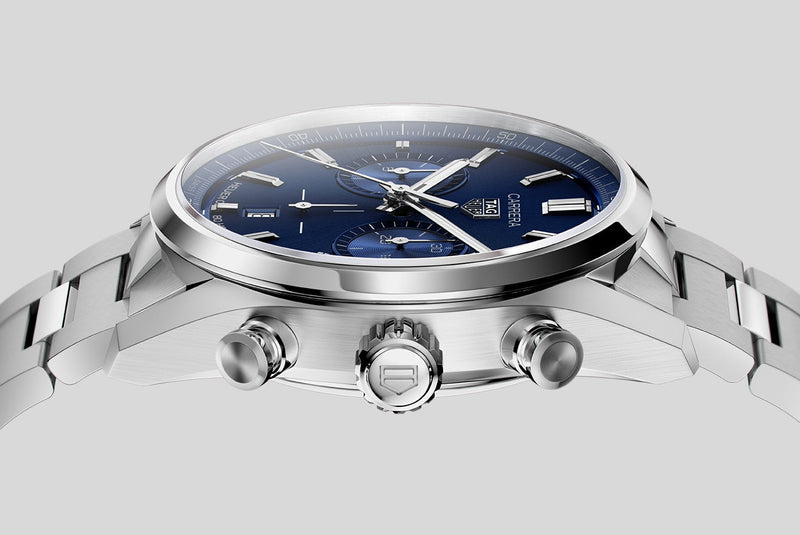 Tag Heuer Carrera Chronograph Blue Dial Silver Steel Strap Watch for Men - CBN2011.BA0642 Buy Now By Tag Heuer