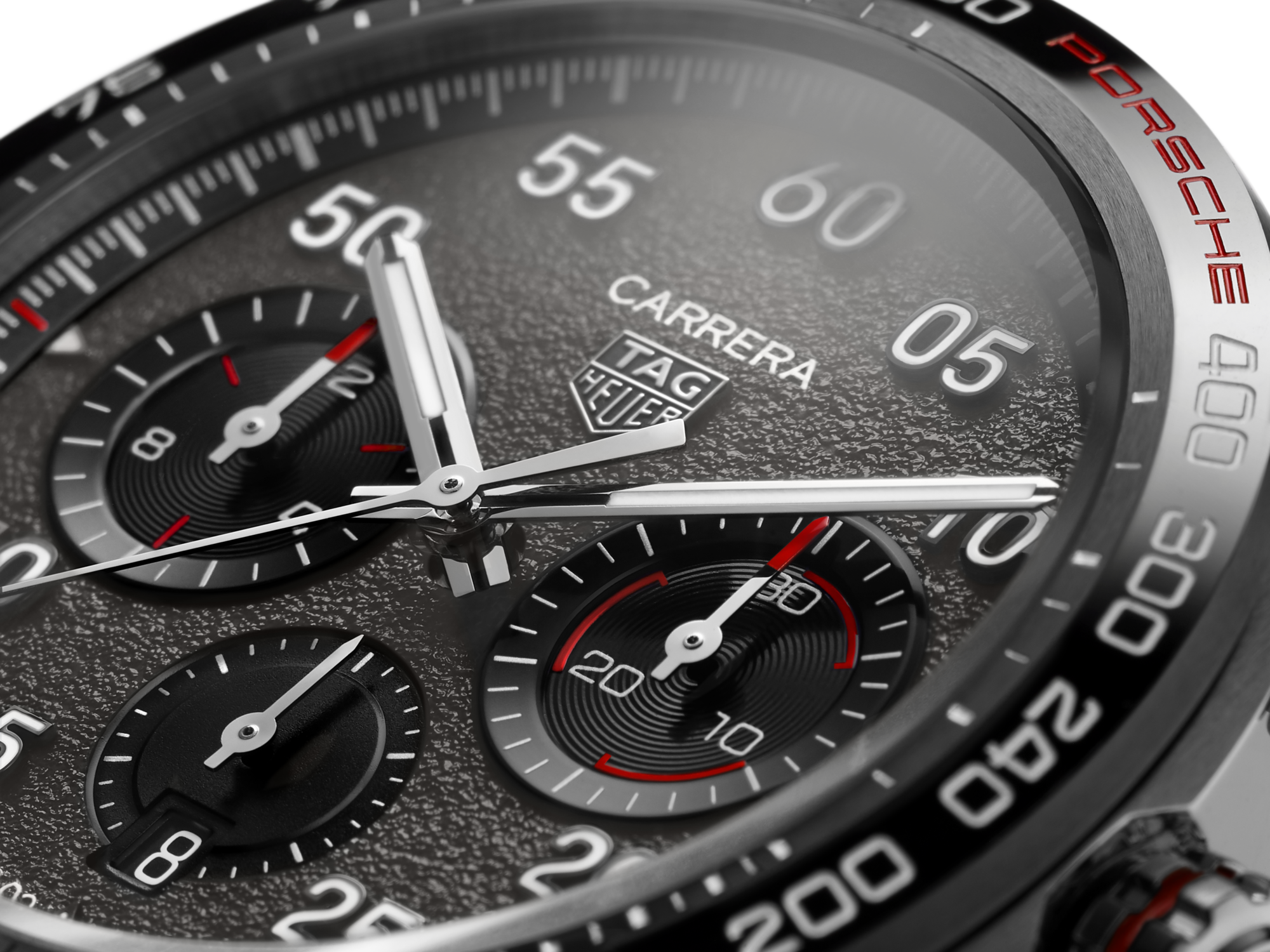Tag Heuer Carrera Porsche Chronograph Special Edition Black Dial Black Leather Strap Watch for Men - CBN2A1F.FC6492