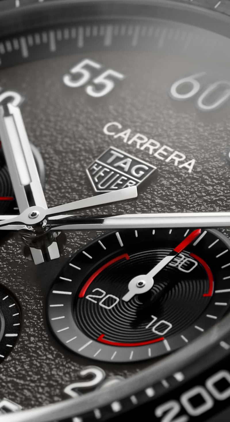 Tag Heuer Carrera Porsche Chronograph Special Edition Black Dial Black Leather Strap Watch for Men - CBN2A1F.FC6492 Buy Now By Tag Heuer
