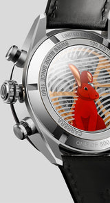 Tag Heuer Carrera Year of The Rabbit Automatic Chronograph Black Dial Black Leather Strap Watch for Men - CBN2A1L.FC6521 Buy Now By Tag Heuer