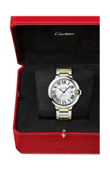 Cartier Ballon Bleu De Cartier Silver Dial Two Tone Steel Strap Watch for Men - W2BB0031