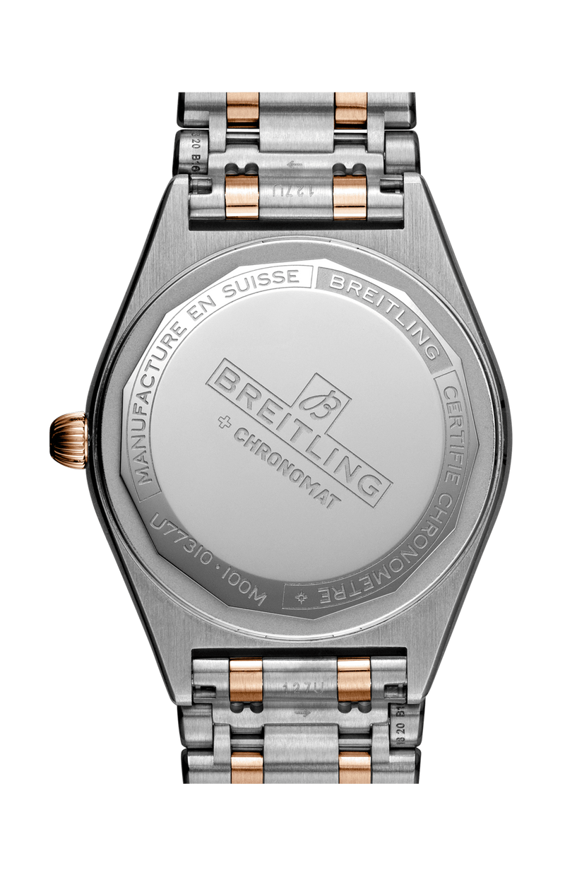 Breitling Chronomat 32 Diamonds Mother of Pearl Dial Two Tone Steel Strap Watch for Women - U77310591A2U1