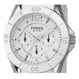 Fossil Ceramic White Dial White Ceramic Strap Watch for Women - CE1002