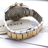 Versace Classic Chronograph Quartz Silver Dial Two Tone Steel Strap Watch For Men - VEV700519 Buy Now By Versace