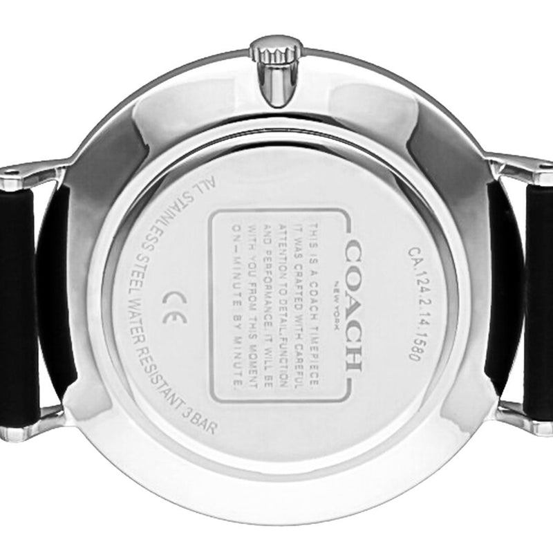 Coach Charles Black Dial Black Leather Strap Watch for Men - 14602149 Buy Now By Coach