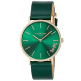 Coach Perry Green Dial Green Leather Strap Watch for Women - 14503383-C Buy Now By Coach