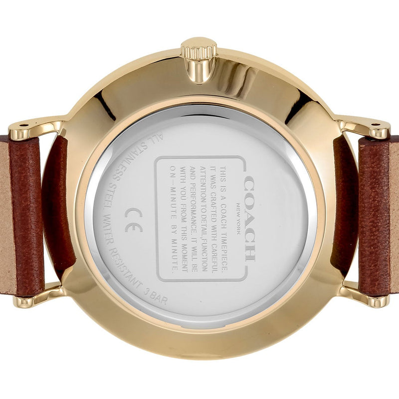 Coach Perry Gold Dial Brown Leather Strap Watch for Women - 14503331 Buy Now By Coach