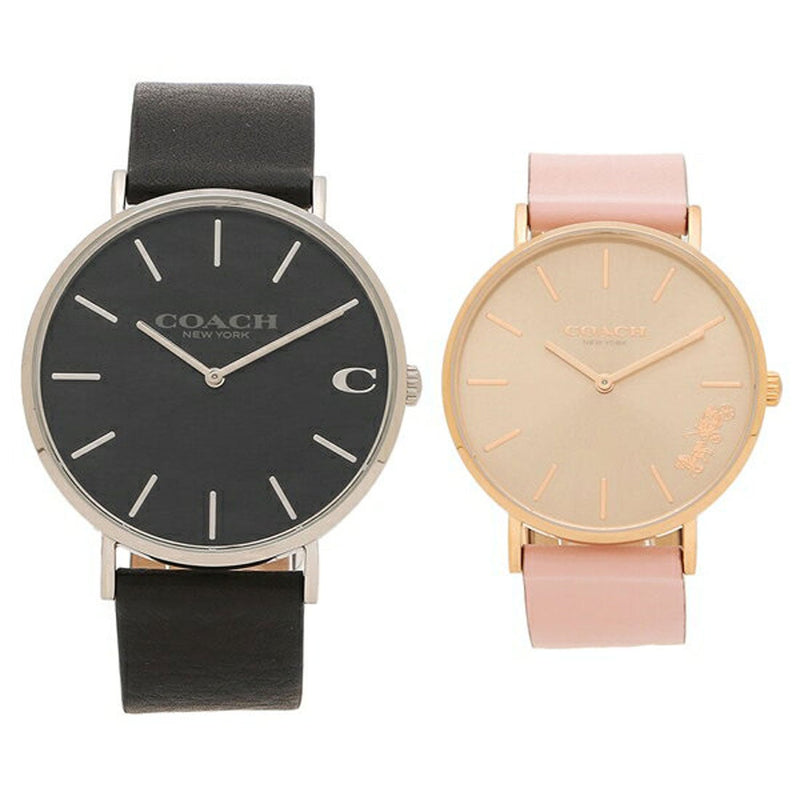 Coach Perry Rose Gold Dial Pink Leather Strap Watch for Women - 14503332-C Buy Now By Coach