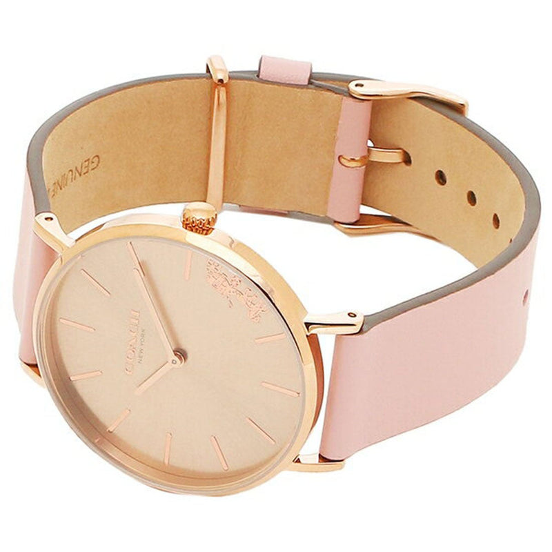Coach Perry Rose Gold Dial Pink Leather Strap Watch for Women - 14503332-C Buy Now By Coach