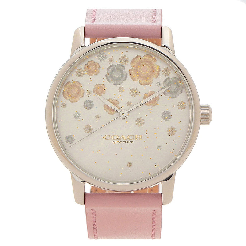 Coach Perry Silver Dial Pink Leather Strap Watch For Women - 14503325 Buy Now By Coach