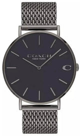 Coach Charles Black Dial Grey Mesh Bracelet Watch for Men - 14602145 Buy Now By Coach