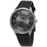 Calvin Klein Minimal Black Dial Black Leather Strap Watch for Men - K3M211C4 Buy Now By Calvin Klein